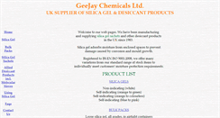 Desktop Screenshot of geejaychemicals.co.uk
